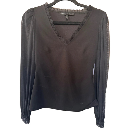 Blouse Long Sleeve By White House Black Market In Black, Size: Xxs