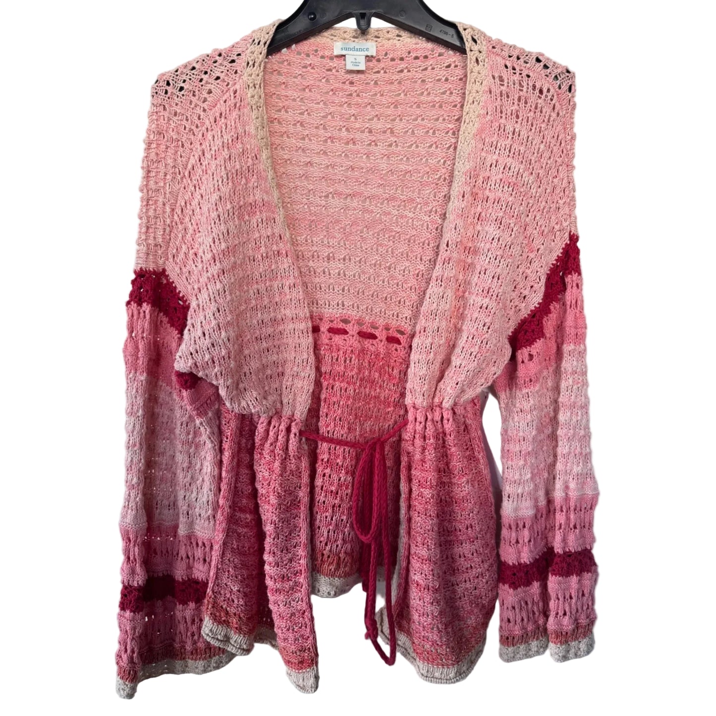 Sweater Cardigan By Sundance In Pink & Red, Size: S