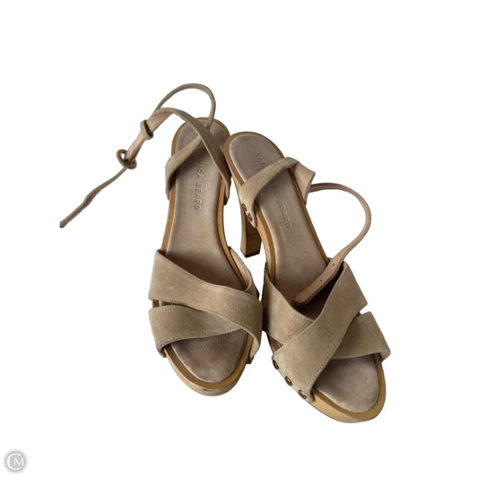 Sandals Heels Block By Veronica Beard In Tan, Size: 9