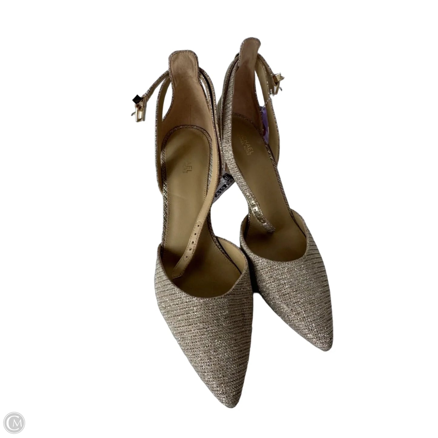 Sandals Heels Stiletto By Michael By Michael Kors In Gold, Size: 9