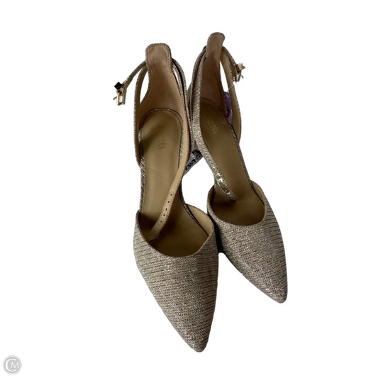 Sandals Heels Stiletto By Michael By Michael Kors In Gold, Size: 9