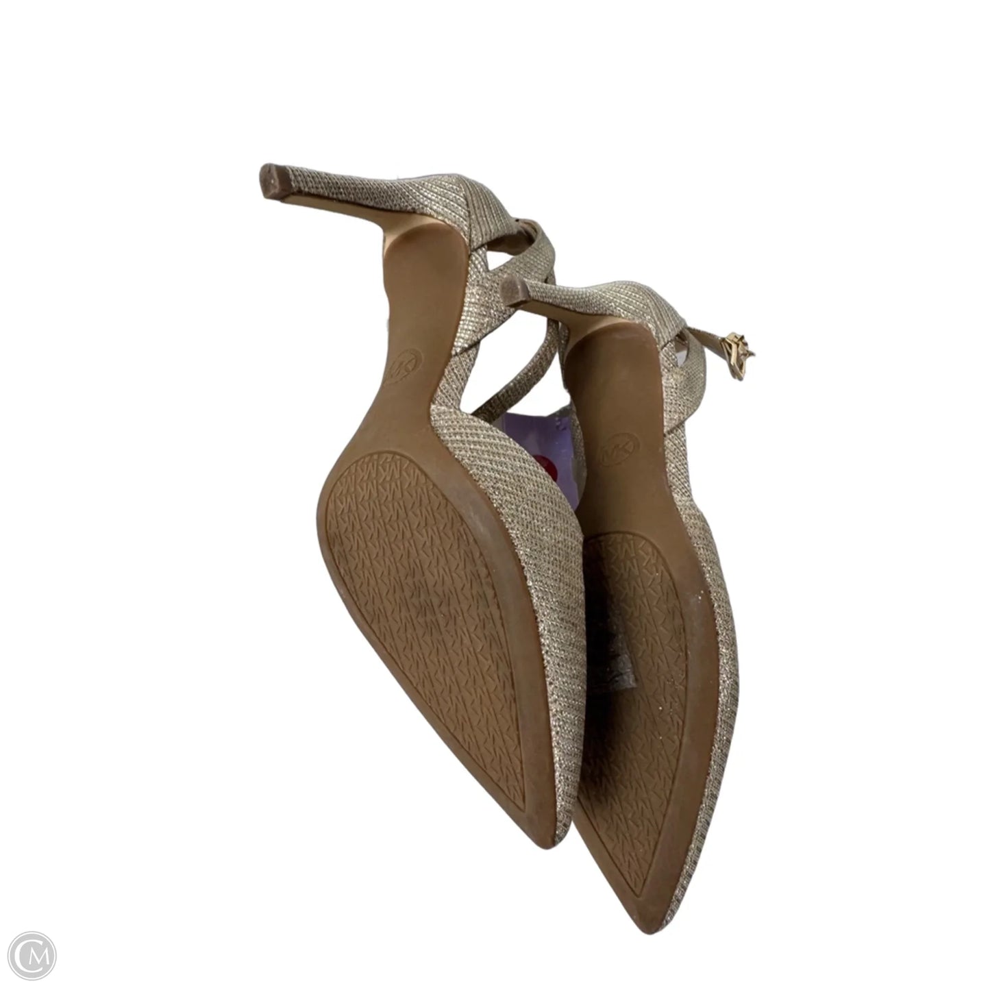 Sandals Heels Stiletto By Michael By Michael Kors In Gold, Size: 9
