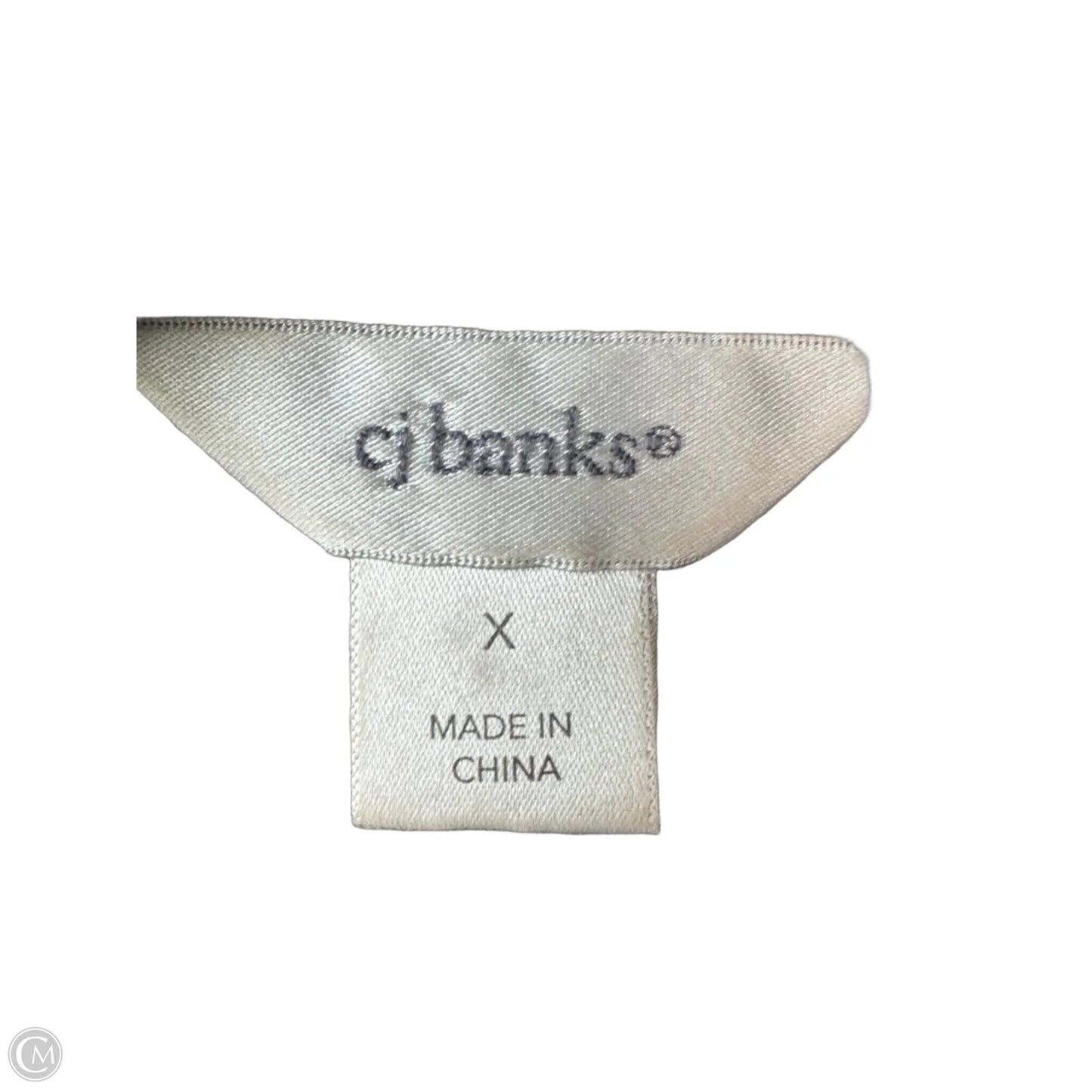 Jacket Denim By Cj Banks In Black & Gold, Size: Xl