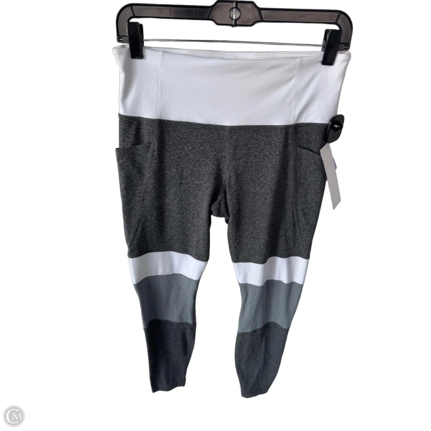 Athletic Leggings By Athleta In Grey & White, Size: 8