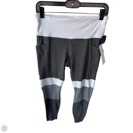 Athletic Leggings By Athleta In Grey & White, Size: 8