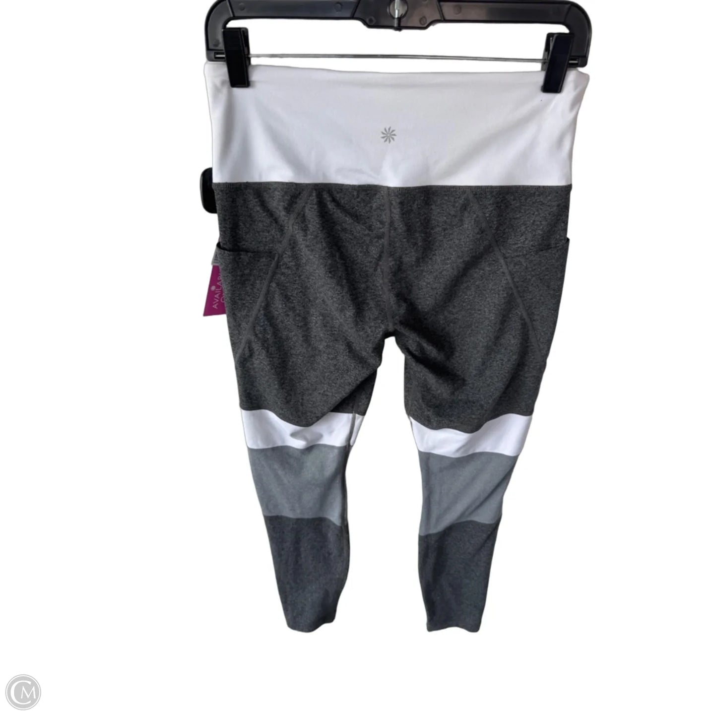 Athletic Leggings By Athleta In Grey & White, Size: 8
