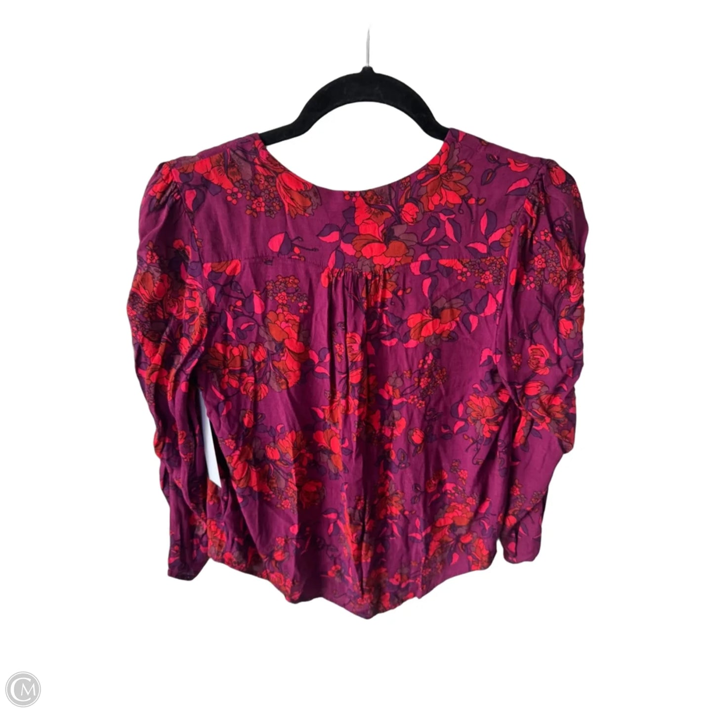 Top Long Sleeve By Maeve In Purple & Red, Size: S