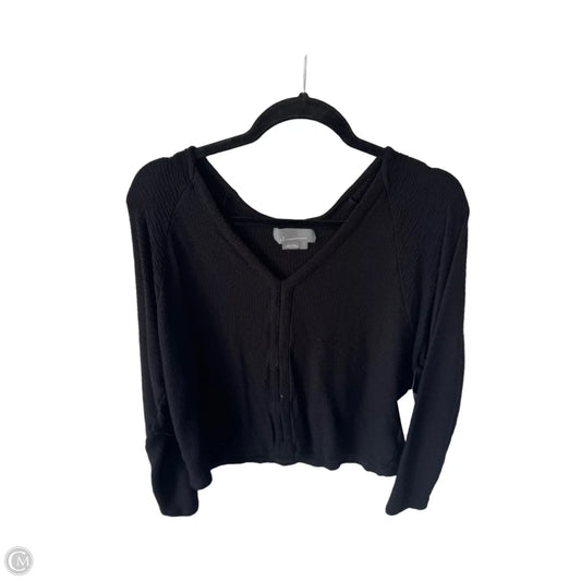 Top Long Sleeve By Anthropologie In Black, Size: S