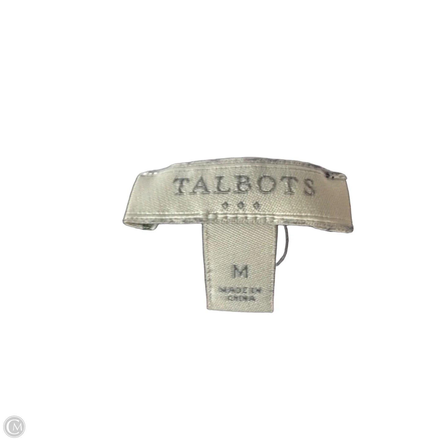 Sweater By Talbots In Blue & White, Size: M