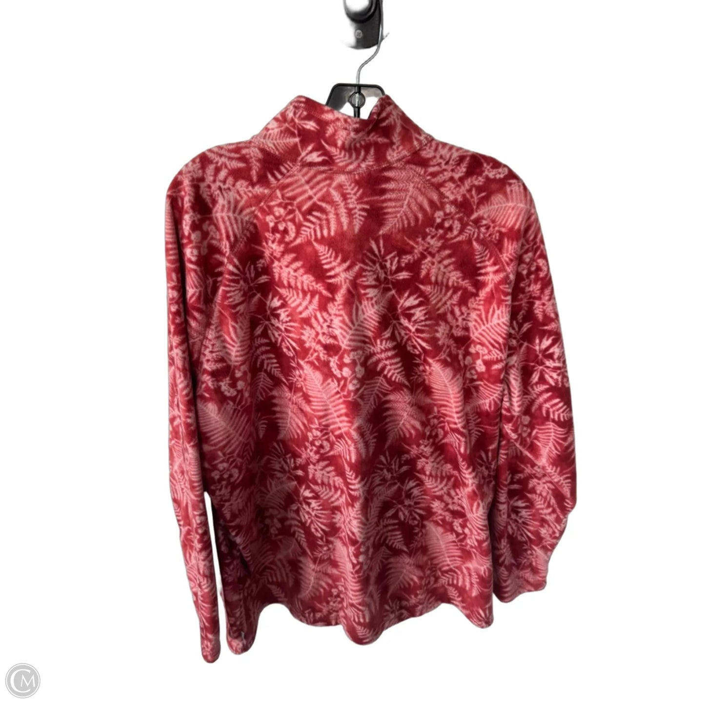 Jacket Fleece By Eddie Bauer In Red & White, Size: 3x