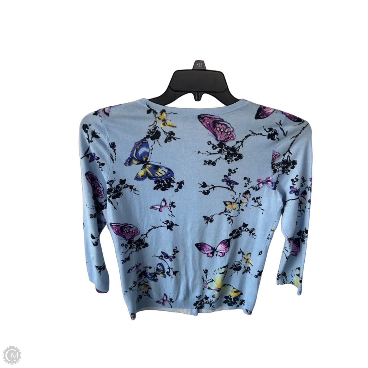 Sweater Cardigan By Talbots In Black & Purple, Size: Xs