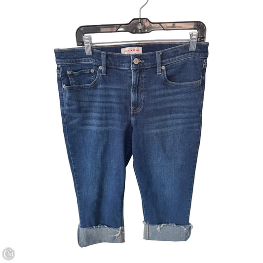 Jeans Cropped By Lucky Brand In Blue Denim, Size: 14
