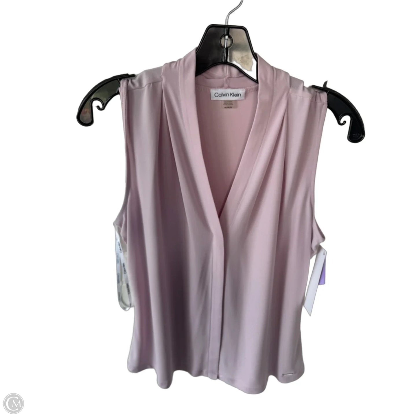 Blouse Sleeveless By Calvin Klein In Pink, Size: M