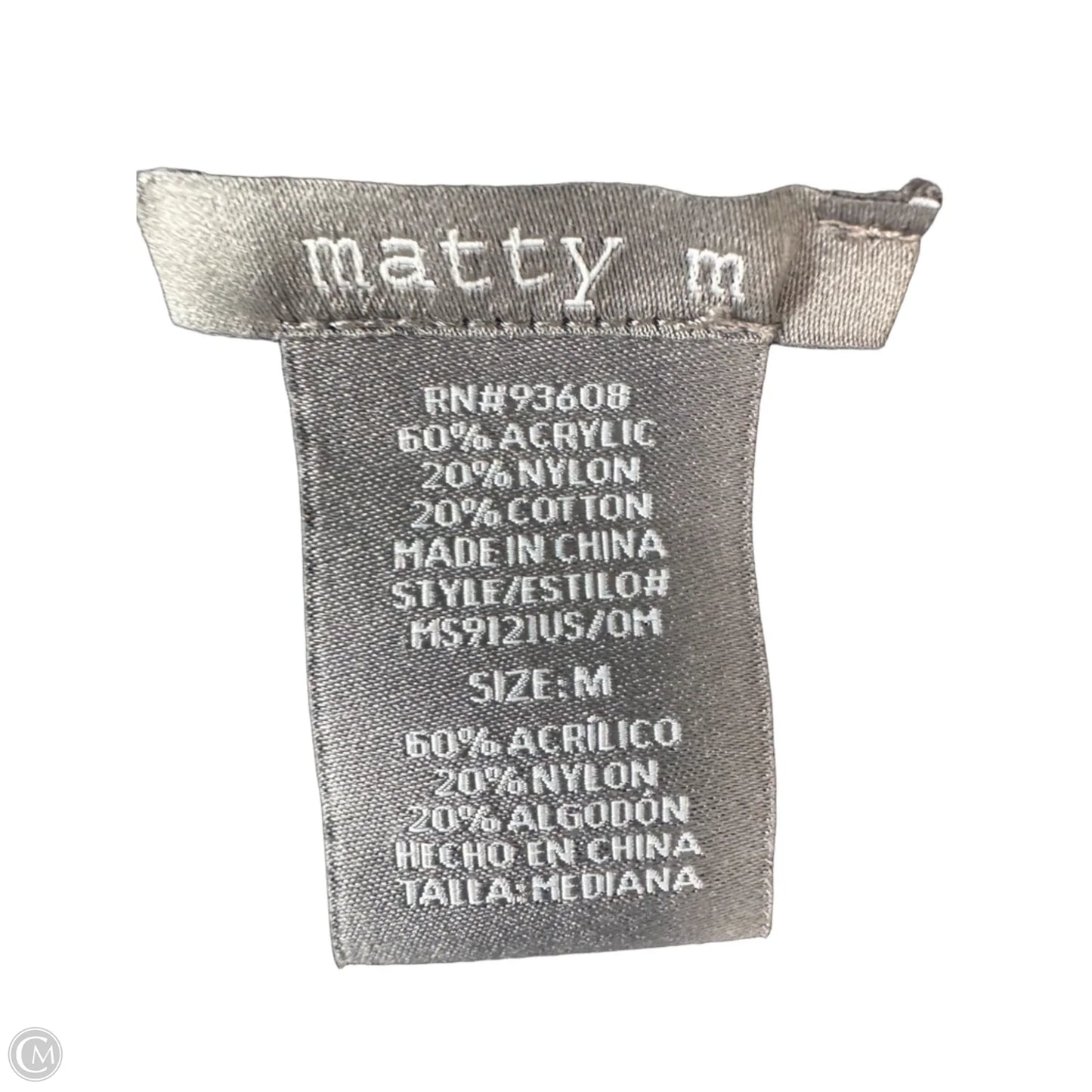 Sweater Cardigan By Matty M In Grey, Size: M