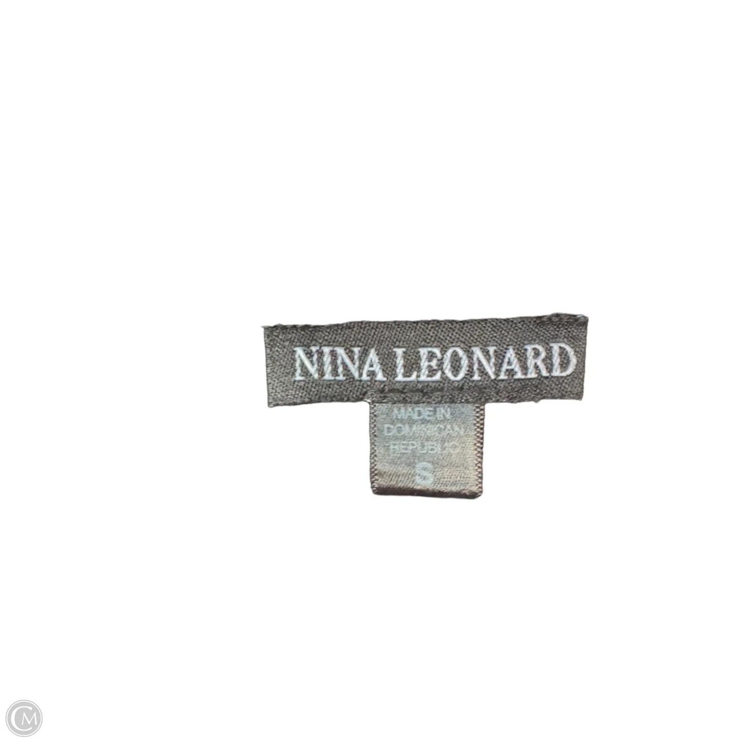 Dress Work By Nina Leonard In Black & Gold, Size: S