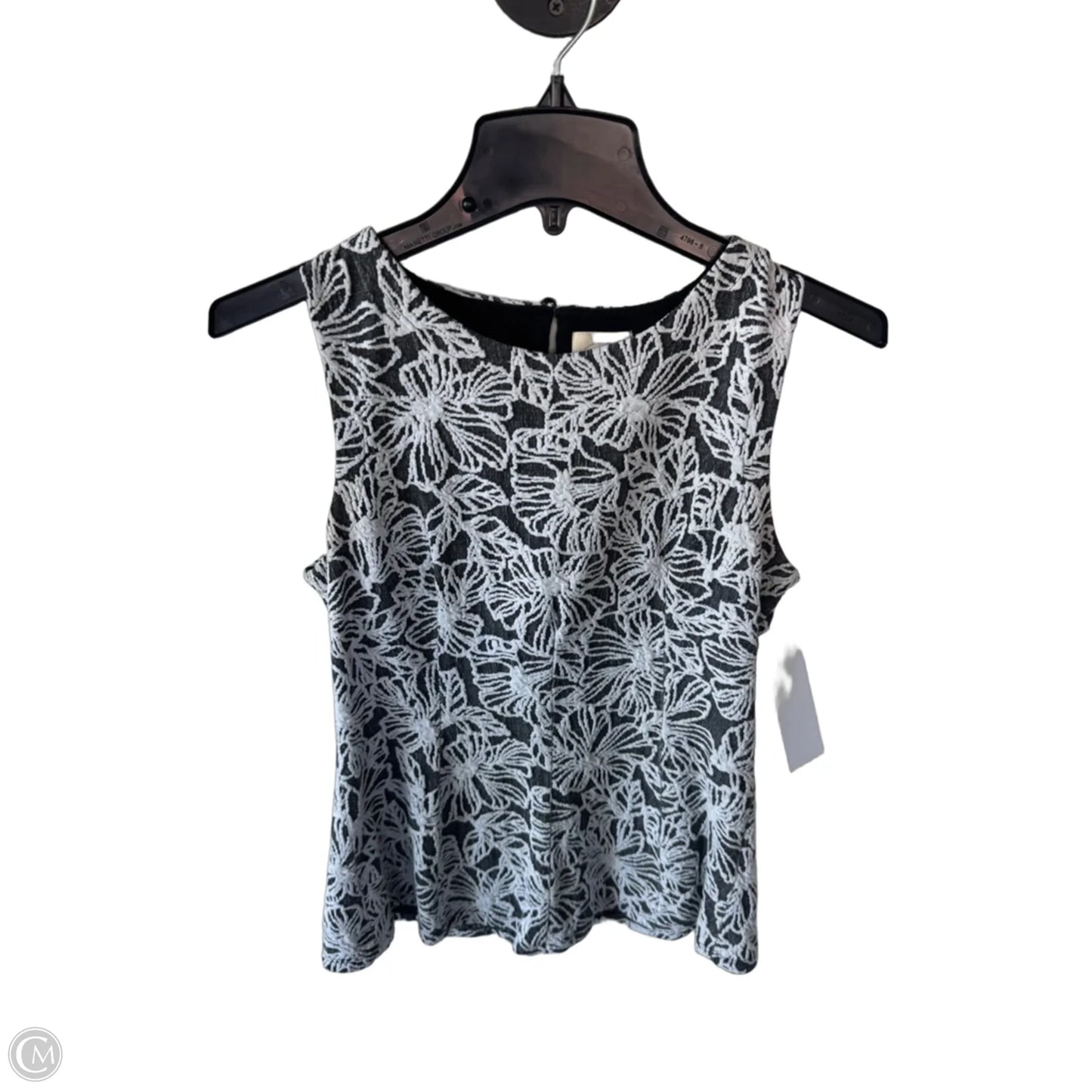 Blouse Sleeveless By Cmc In Black & White, Size: S