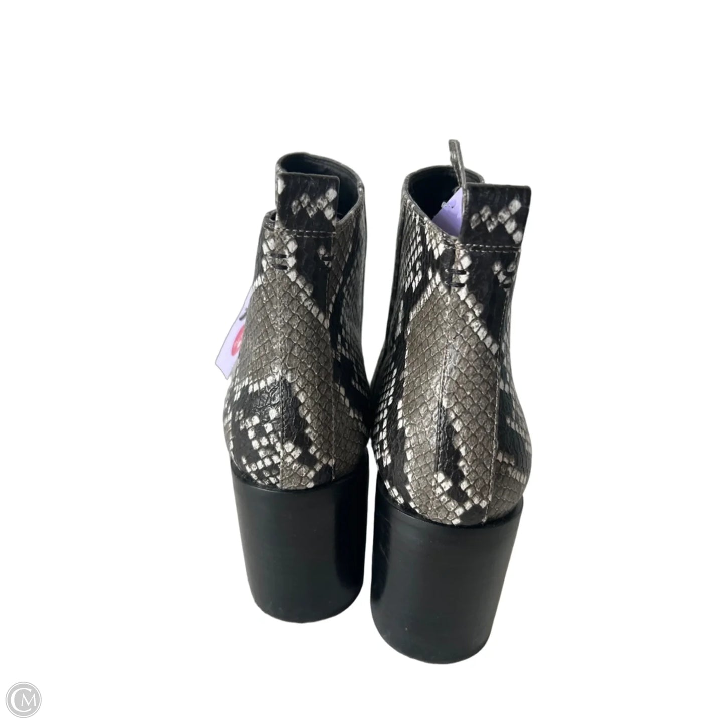 Boots Ankle Heels By Treasure And Bond In Snakeskin Print, Size: 8.5
