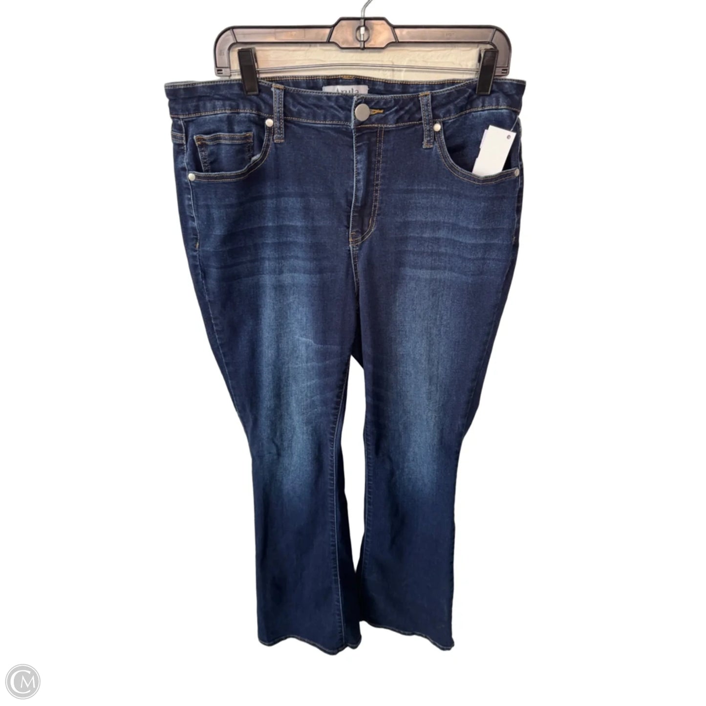 Jeans Boot Cut By Arula In Blue Denim, Size: 14