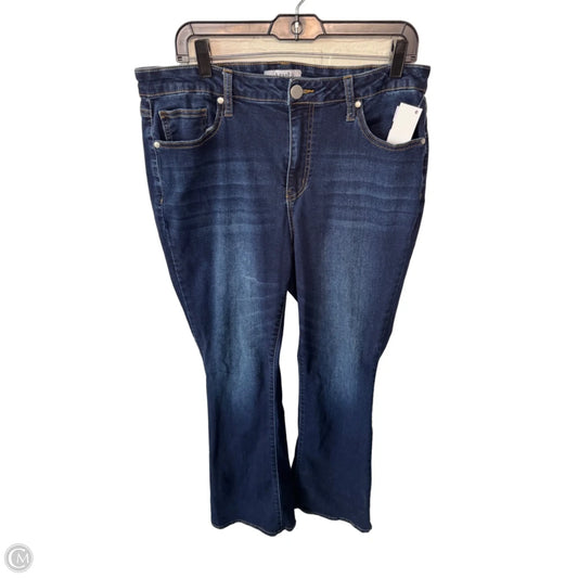 Jeans Boot Cut By Arula In Blue Denim, Size: 14
