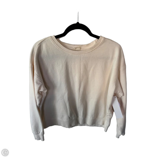 Sweatshirt Crewneck By Pact In Cream, Size: L