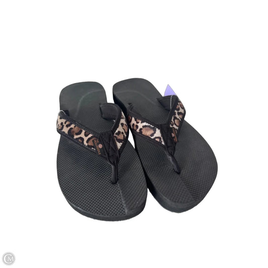 Sandals Flats By Cmc In Black & Brown, Size: 10.5