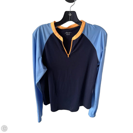 Athletic Top Long Sleeve Crewneck By Jofit In Blue & Orange, Size: L