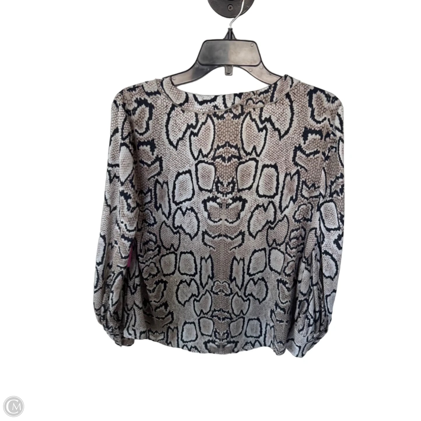 Blouse Long Sleeve By Cabi In Snakeskin Print, Size: M