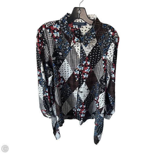 Tunic Long Sleeve By Tommy Bahama In Black & White, Size: L