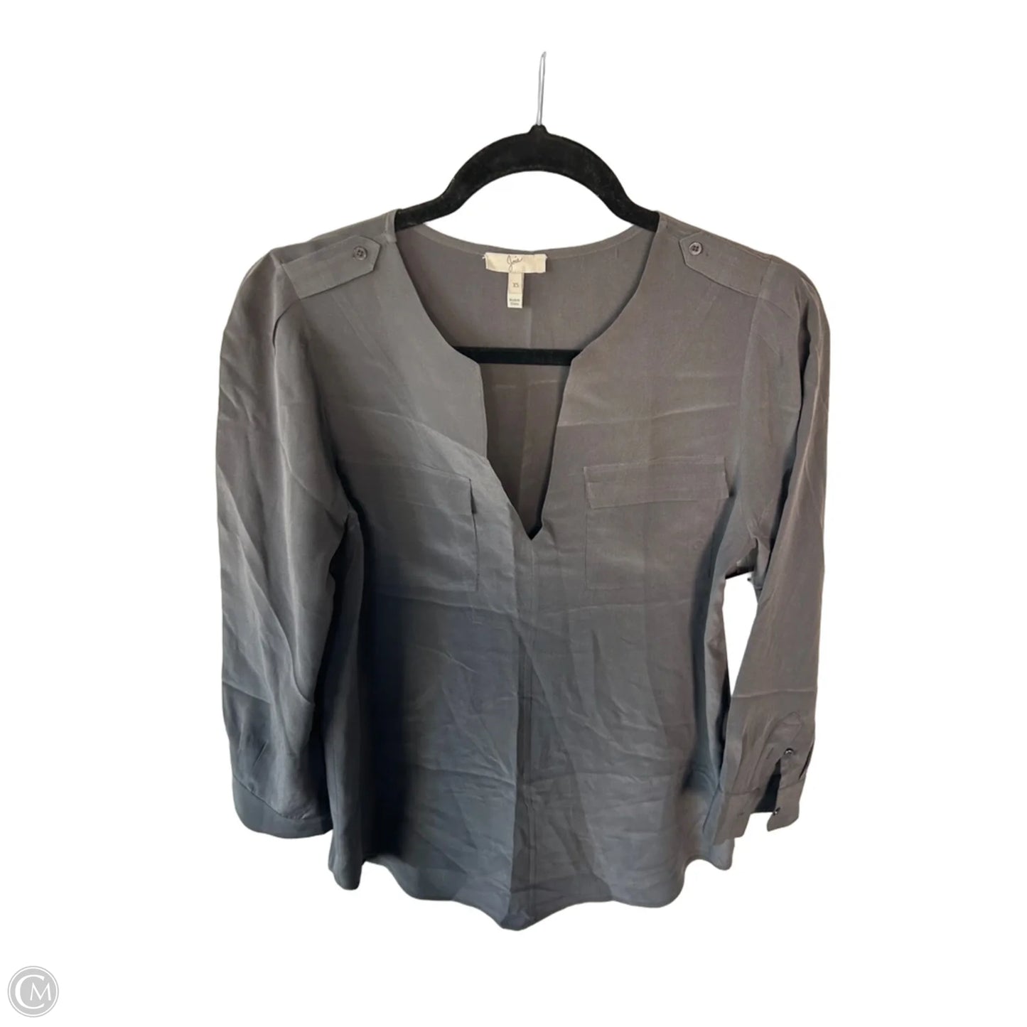 Blouse Long Sleeve By Joie In Grey, Size: Xs