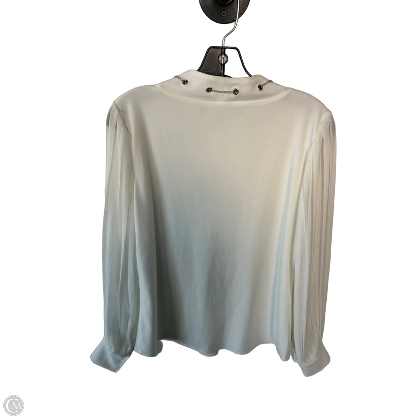 Blouse Long Sleeve By White House Black Market In whitet, Size: M
