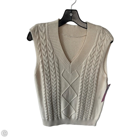 Vest Sweater By Cmf In Cream, Size: M