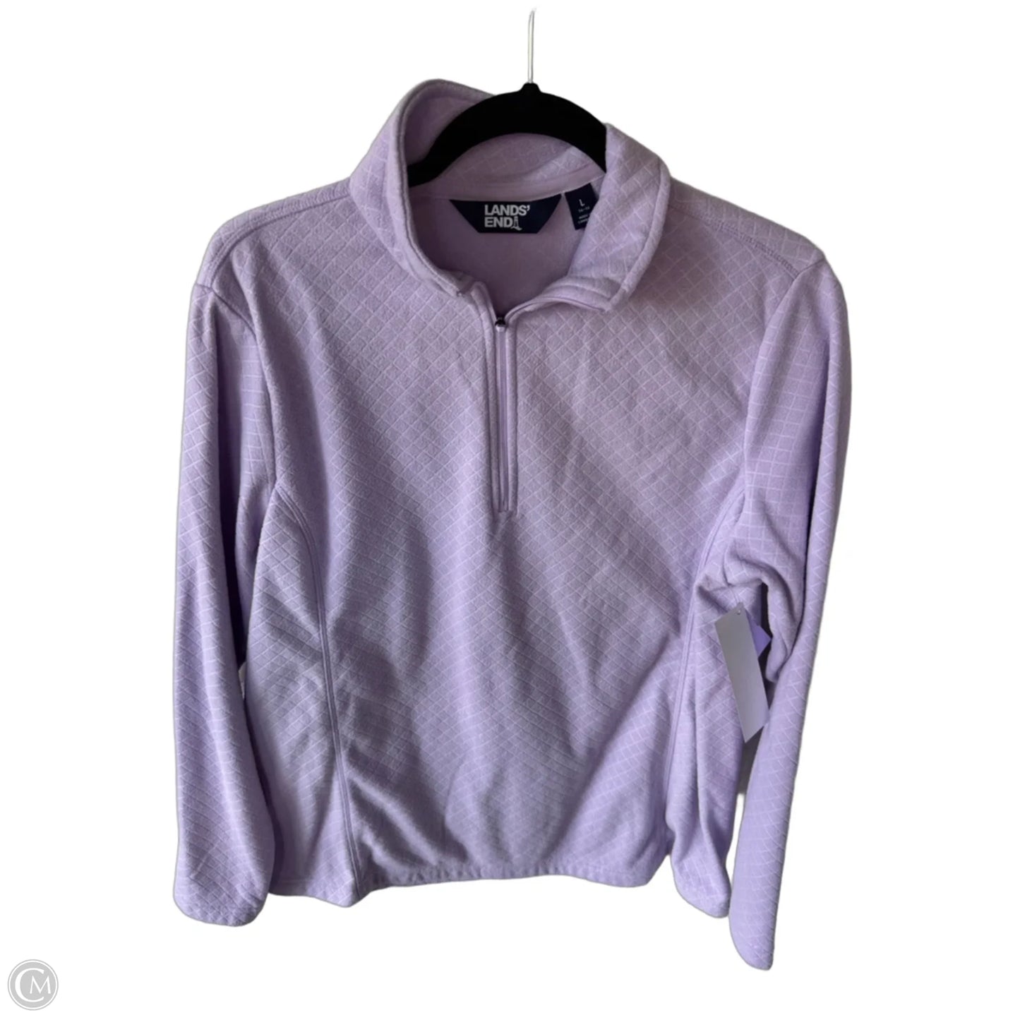 Jacket Fleece By Lands End In Purple, Size: L
