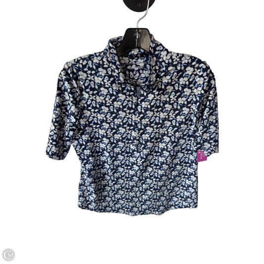 Top Short Sleeve By Tommy Bahama In Blue & Cream, Size: S