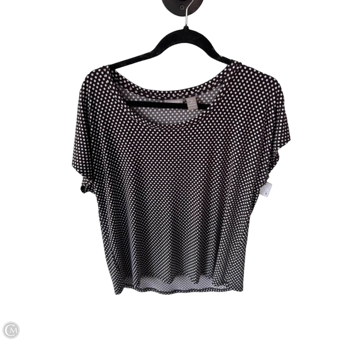 Blouse Sleeveless By Chicos In Brown & White, Size: L