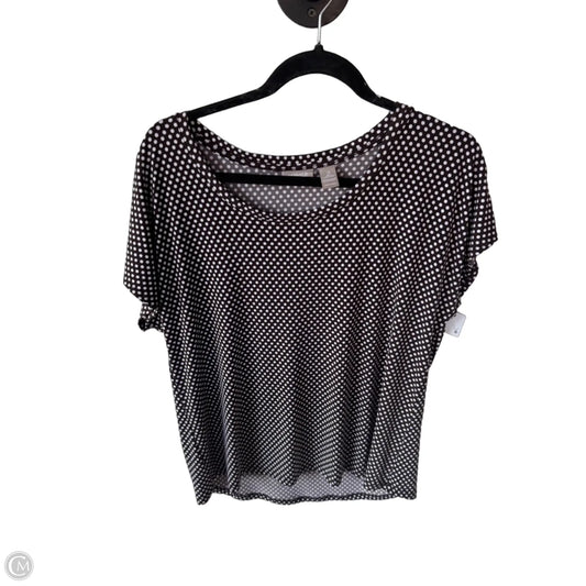 Blouse Sleeveless By Chicos In Brown & White, Size: L