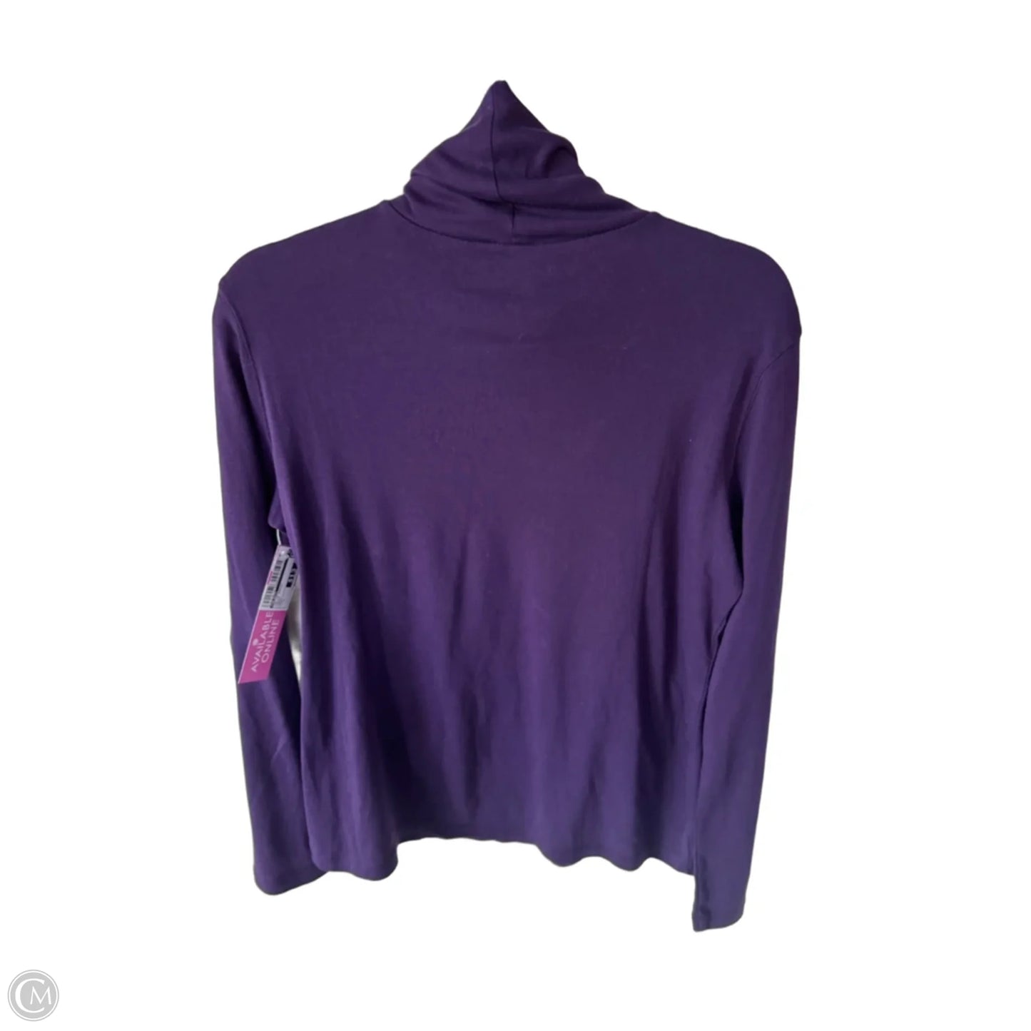 Top Long Sleeve Basic By Talbots In Purple, Size: L