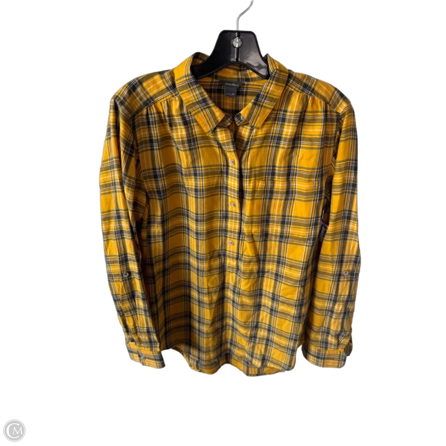 Tunic Long Sleeve By Eddie Bauer In Yellow, Size: M