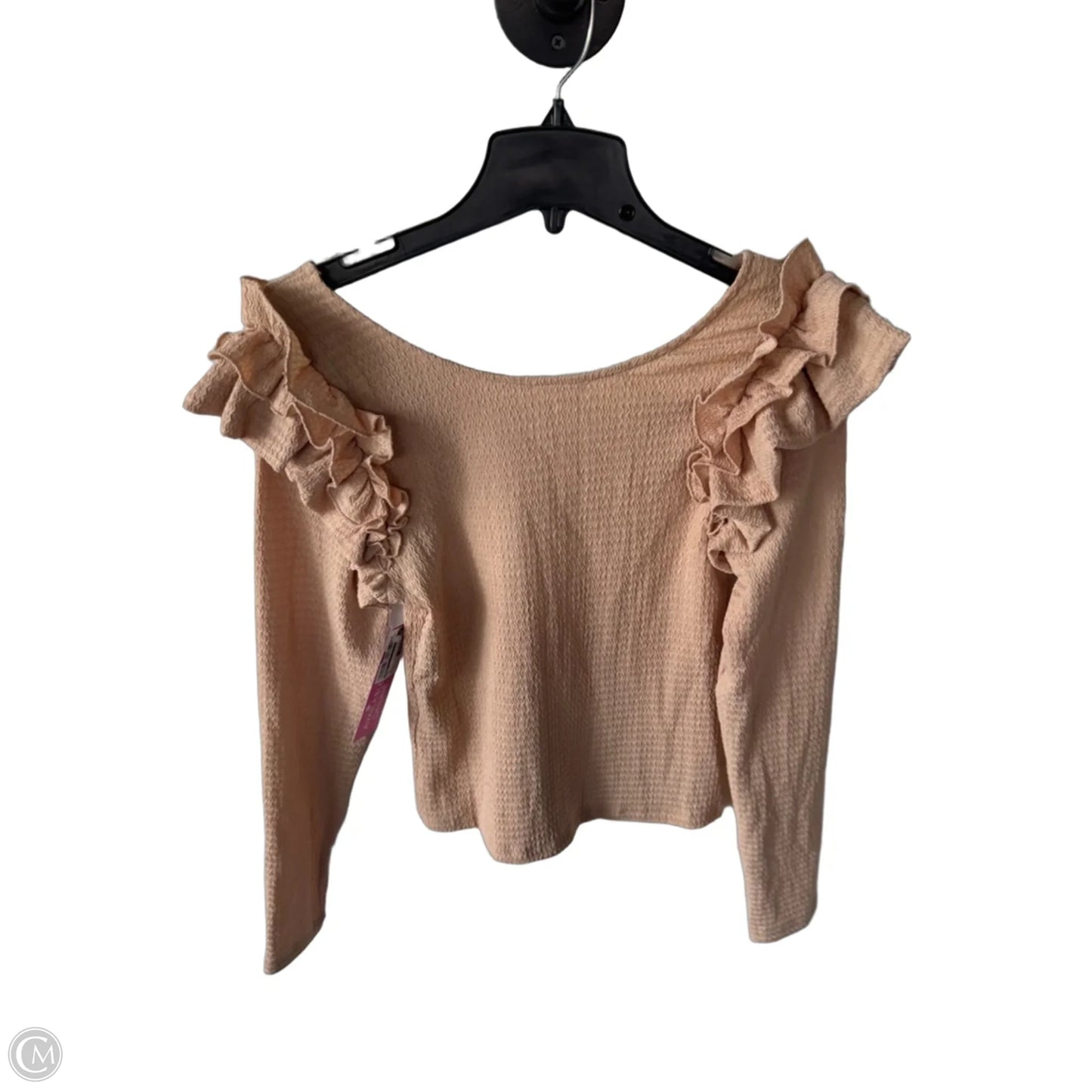Top Long Sleeve By Easel In Tan, Size: S