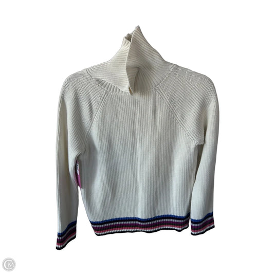 Sweater By Talbots In Cream & Green, Size: M