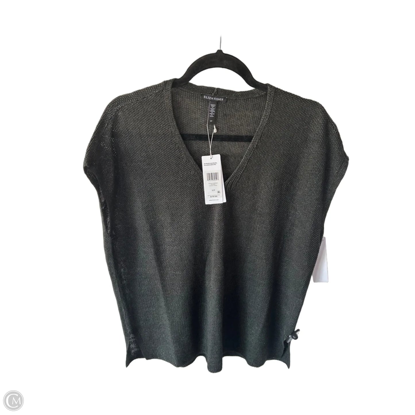 Vest Sweater By Eileen Fisher In Grey, Size: S