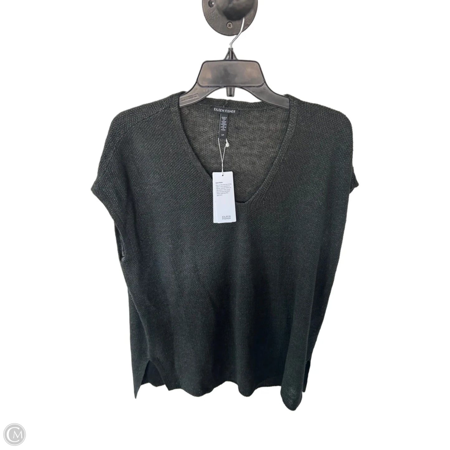 Vest Sweater By Eileen Fisher In Grey, Size: S