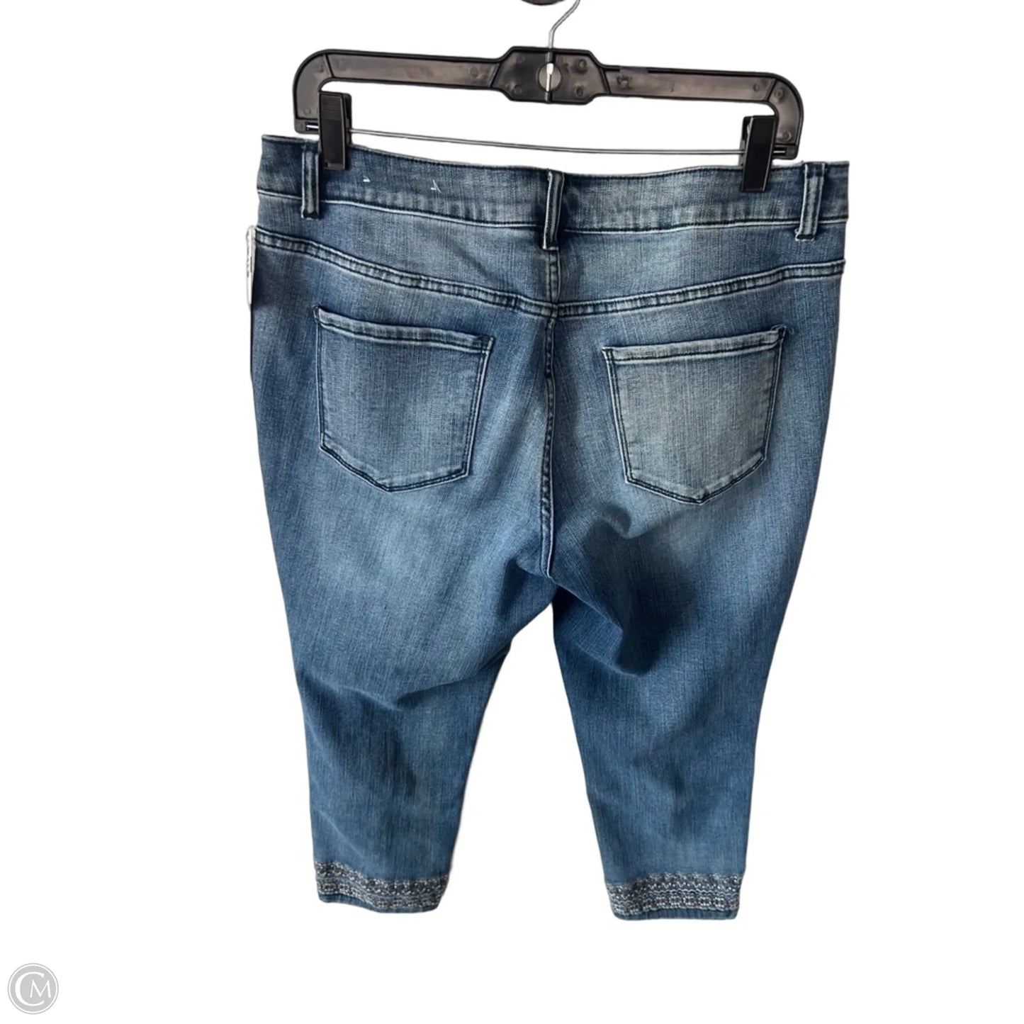 Jeans Skinny By Christopher And Banks In Blue Denim, Size: 12p