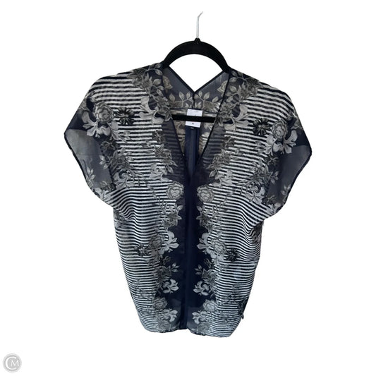 Blouse Sleeveless By Cabi In Blue & White, Size: Xs