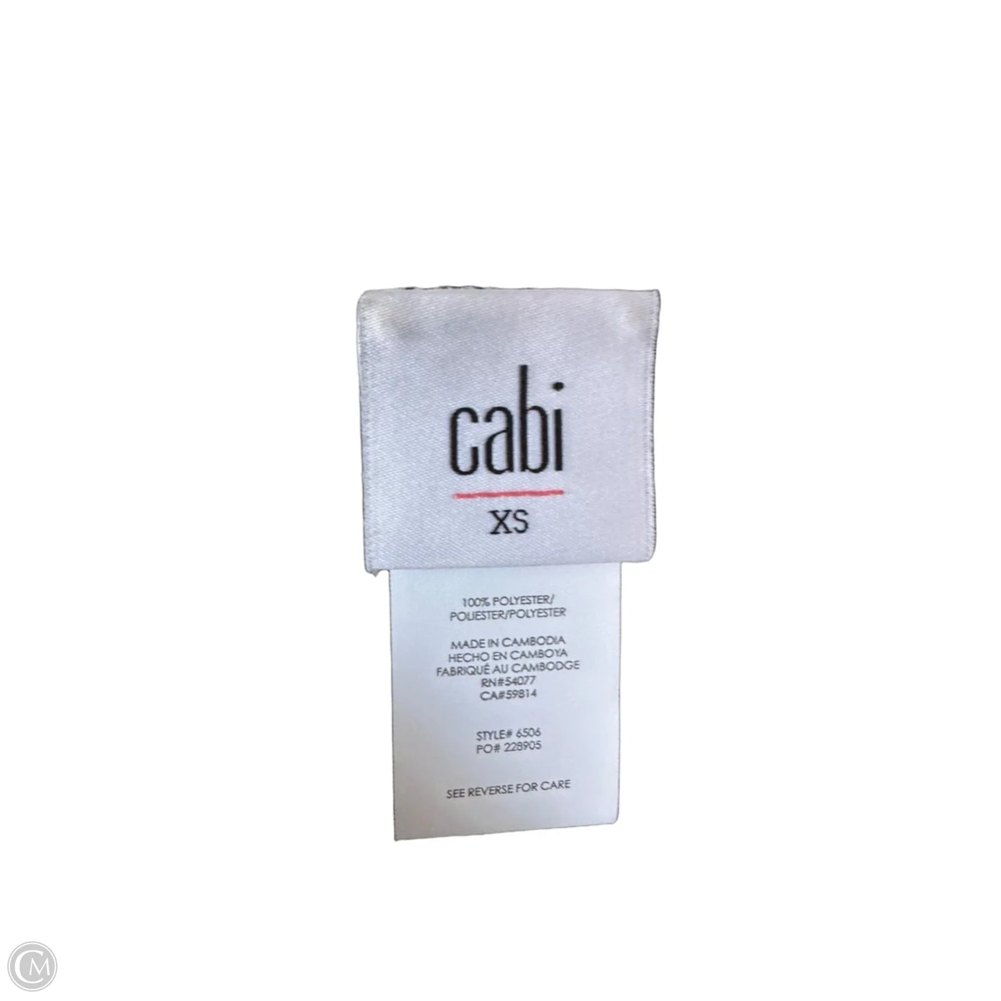 Blouse Short Sleeve By Cabi In Blue & White, Size: Xs