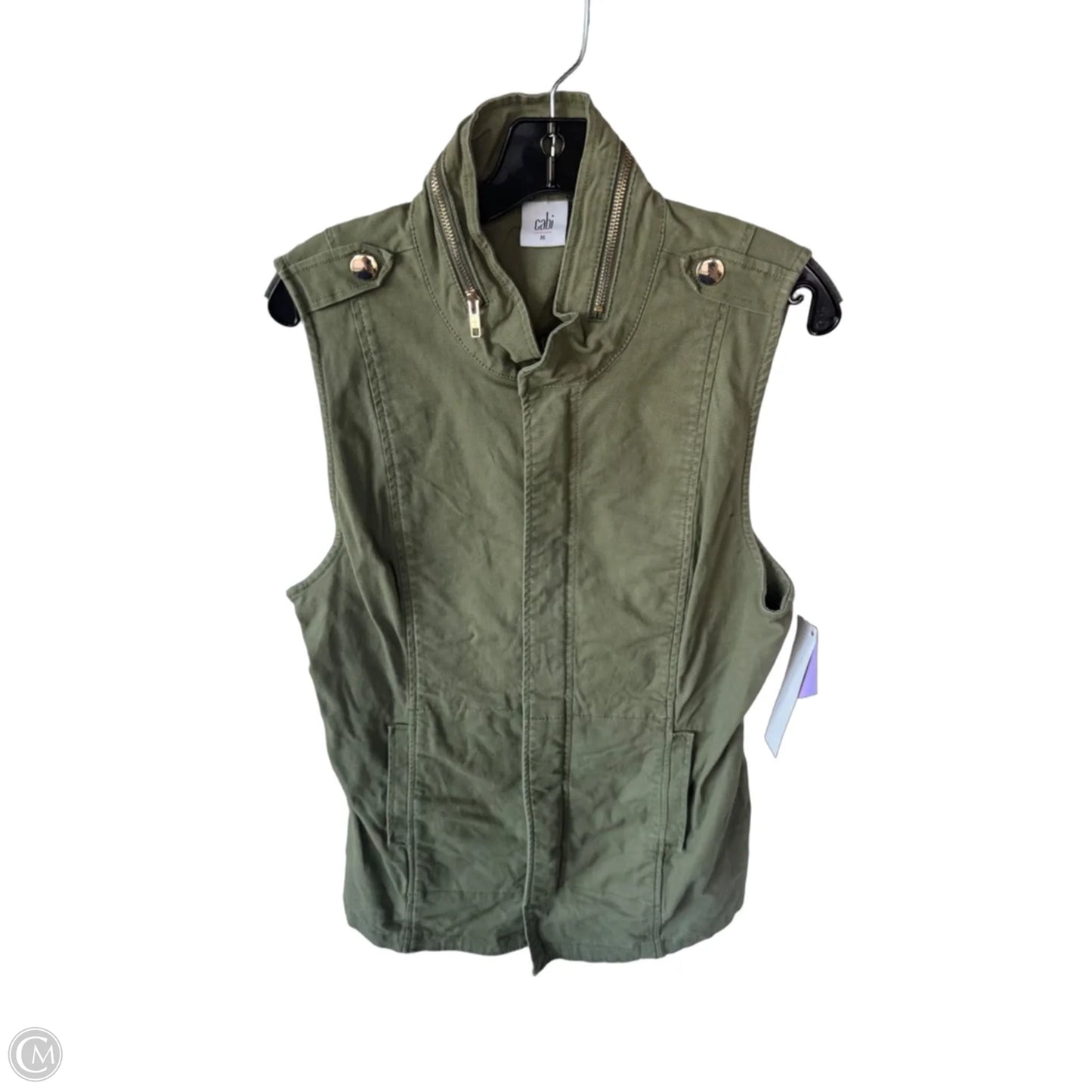 Vest Other By Cabi In Green Denim, Size: M