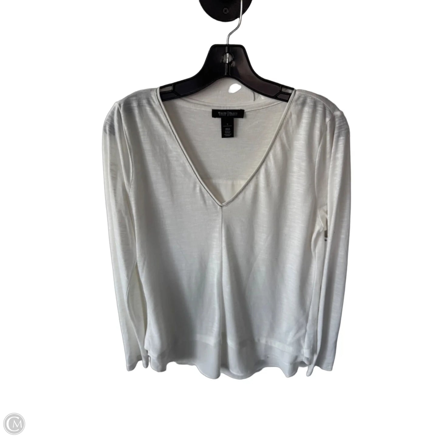 Top Long Sleeve By White House Black Market In White, Size: S