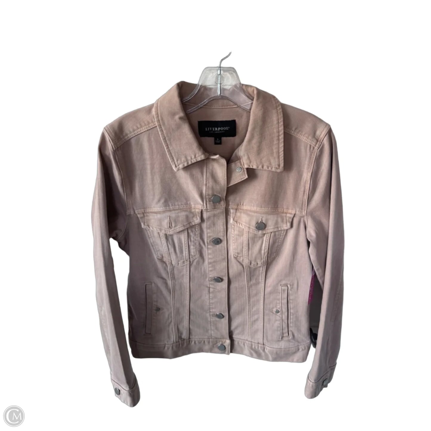Jacket Denim By Liverpool In Pink Denim, Size: S
