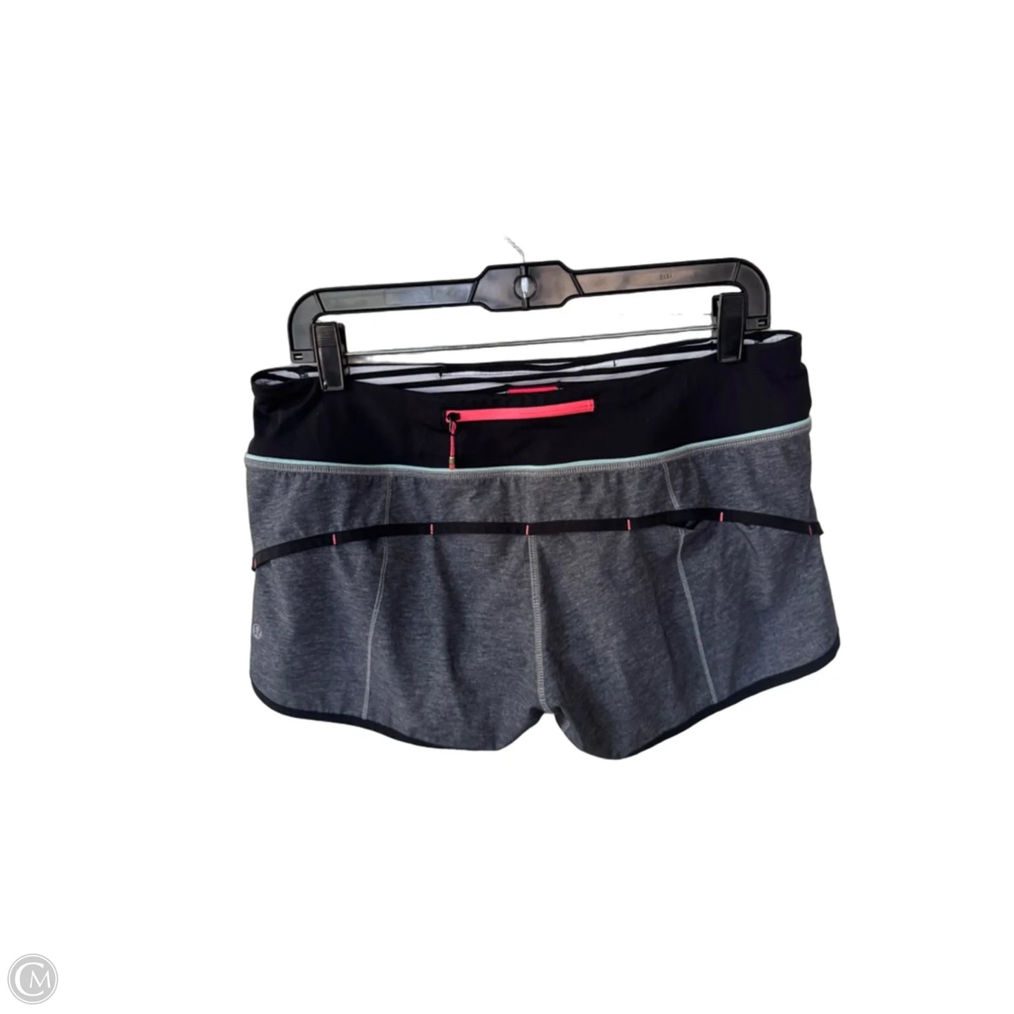Athletic Shorts By Lululemon In Black & Grey, Size: 8