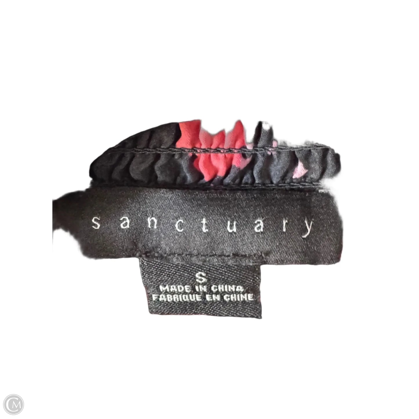 Blouse Long Sleeve By Sanctuary In Black & Red, Size: S