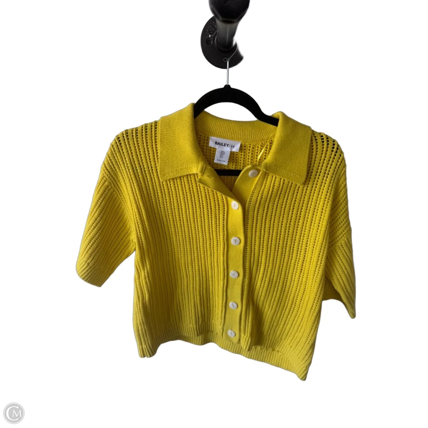 Sweater Cardigan By Bailey 44 In Yellow, Size: S